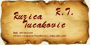 Ružica Tucaković vizit kartica